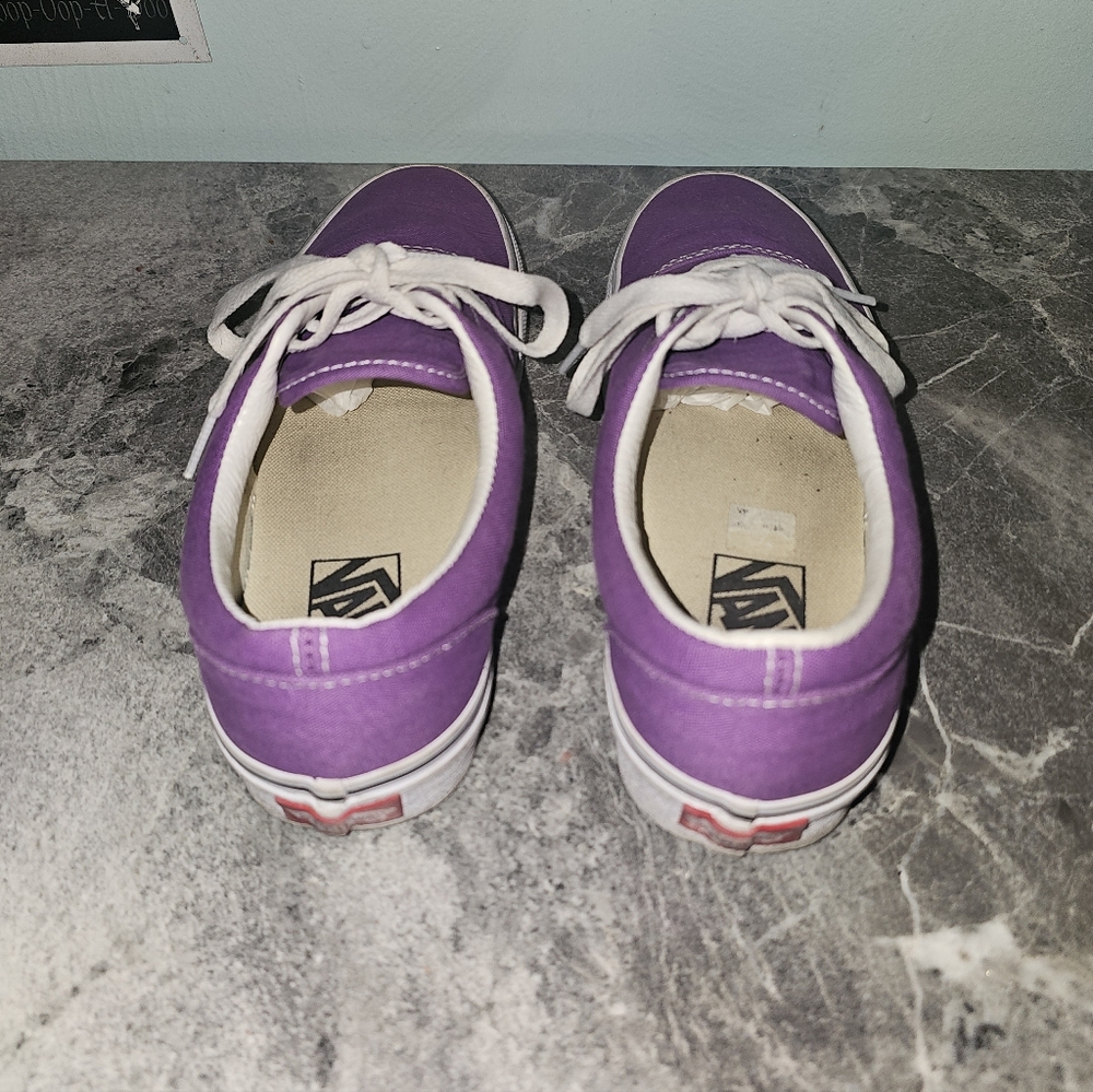 Vans Era Low Top Canvas Sneakers - Grape Purple/White - Women’s 7 - Picture 3 of 8